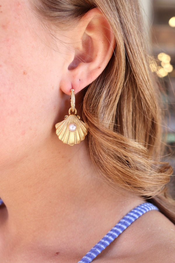 Shell Drop Earrings Wild Bohemian PEARL 