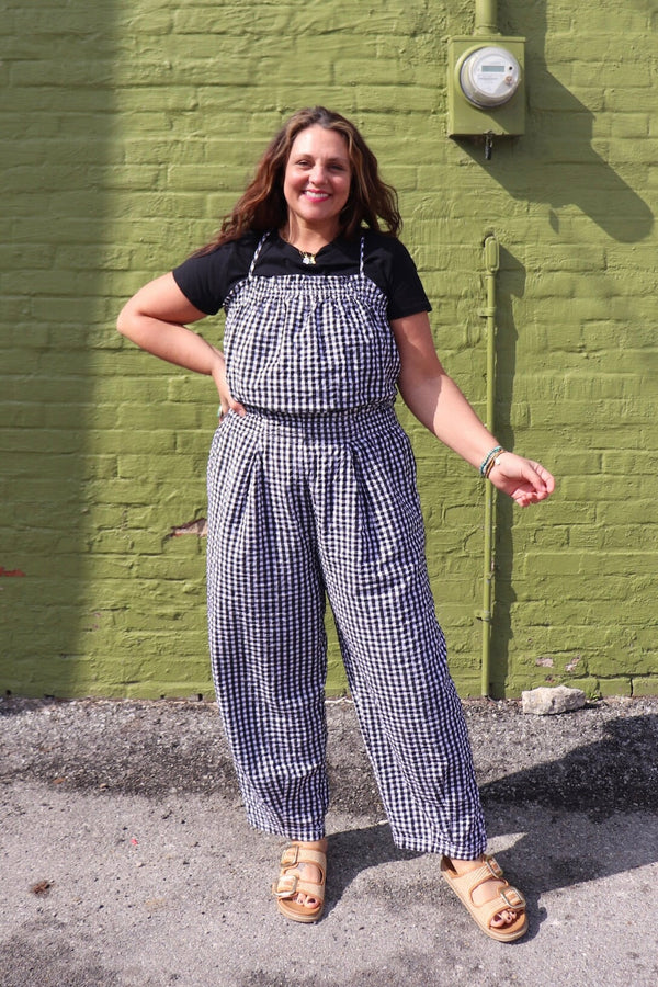 Free People | Retro Heatwave Gingham Jumpsuit Wild Bohemian 