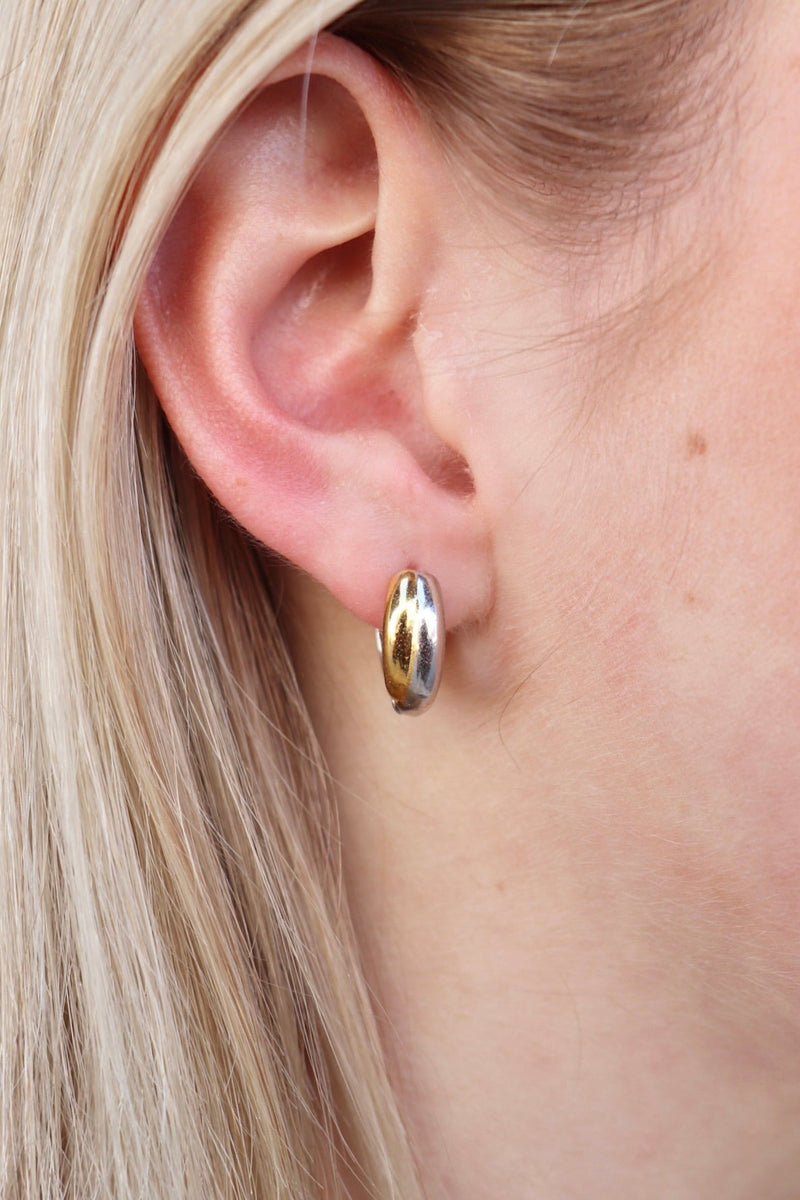 Mixed Metal Huggie Hoops Wild Bohemian 