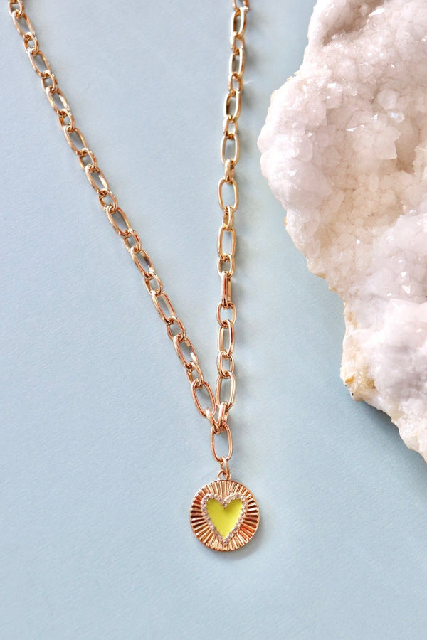 Heart Necklace in Keylime Wild Bohemian 