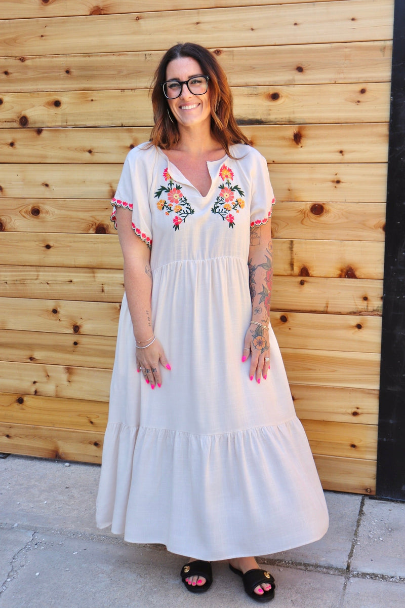 Piper Embroidered Maxi Dress Wild Bohemian 