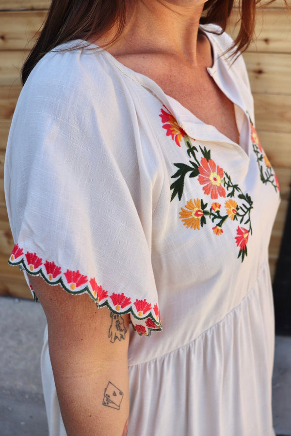 Piper Embroidered Maxi Dress Wild Bohemian 