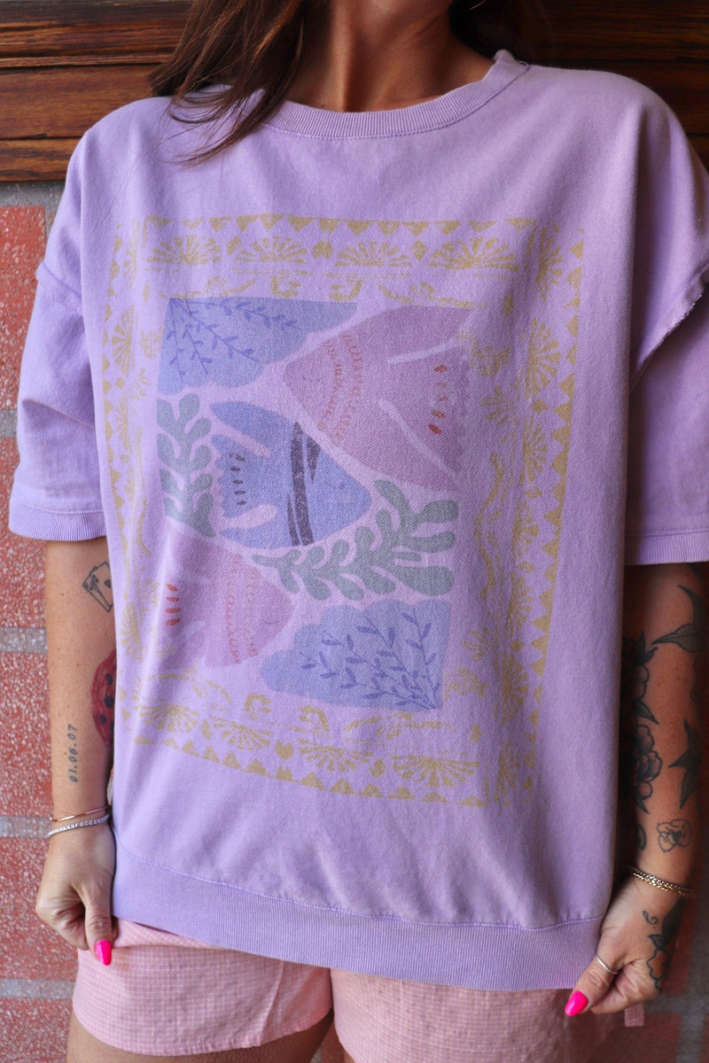 Marina Tee in Washed Lavender Wild Bohemian 