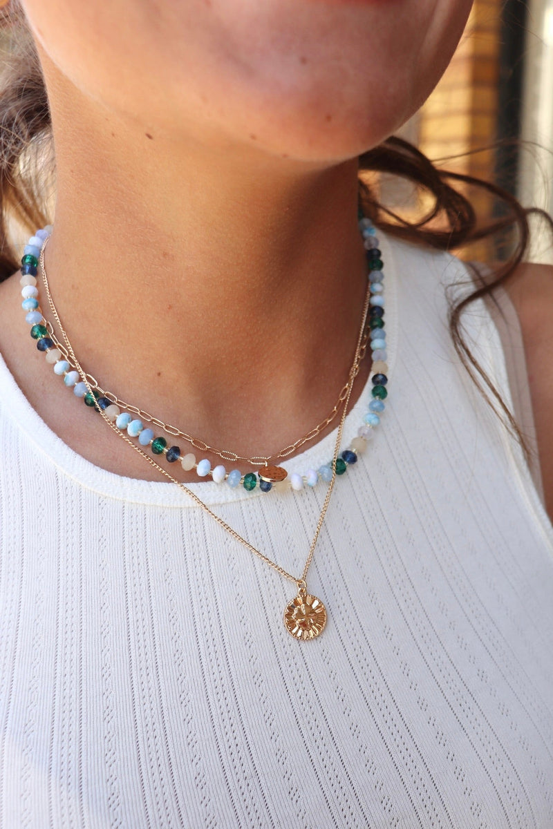 Blue Clover Layered Necklace Wild Bohemian 