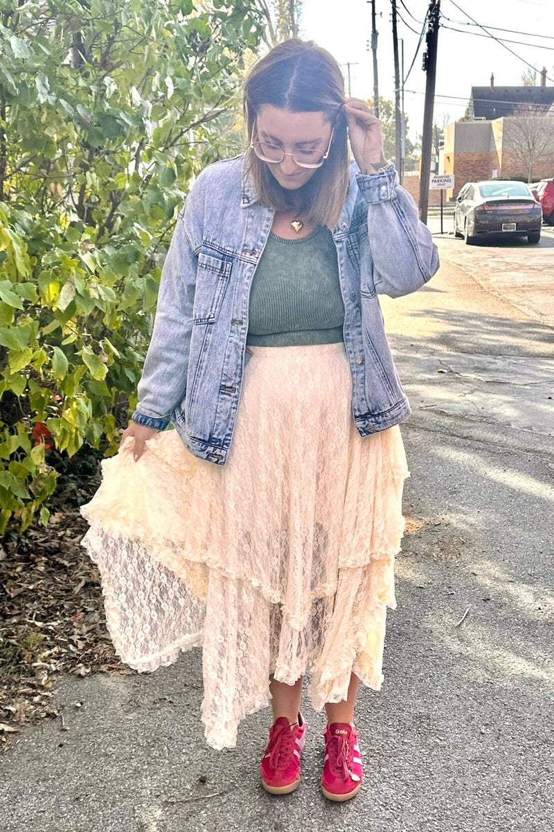 Bella Mae Lace Midi Skirt Wild Bohemian 