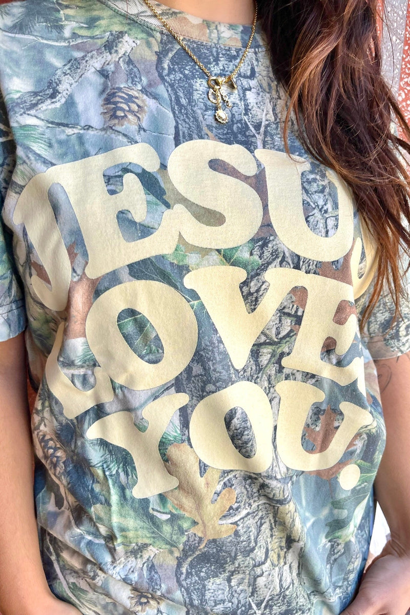 Jesus Loves You Camo Tee TOPS JesusLovesYou Co 