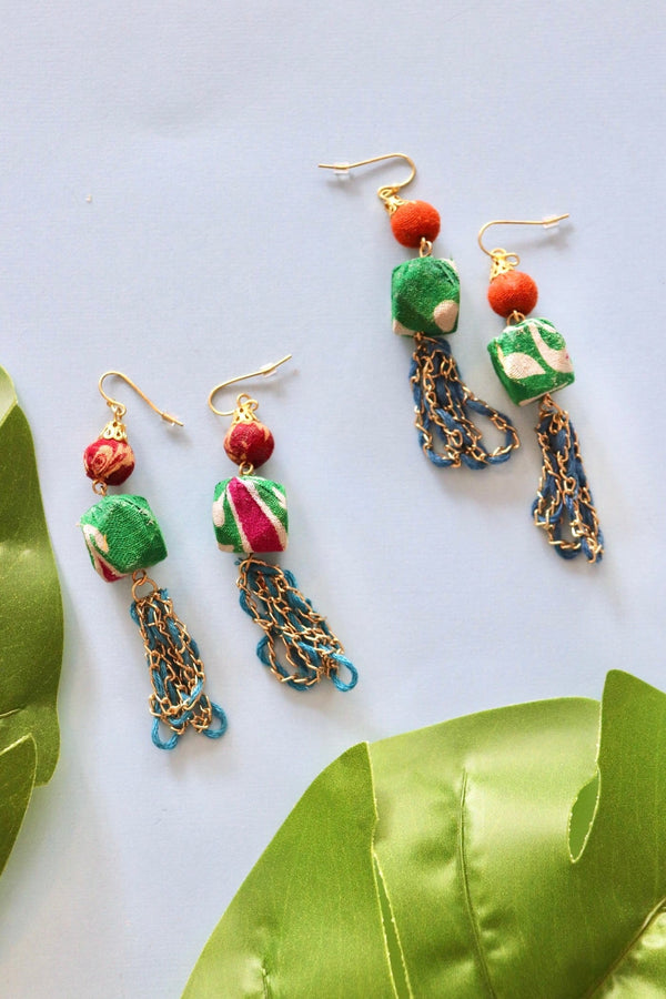 Handmade "Vivi" Drop Earrings Wild Bohemian 