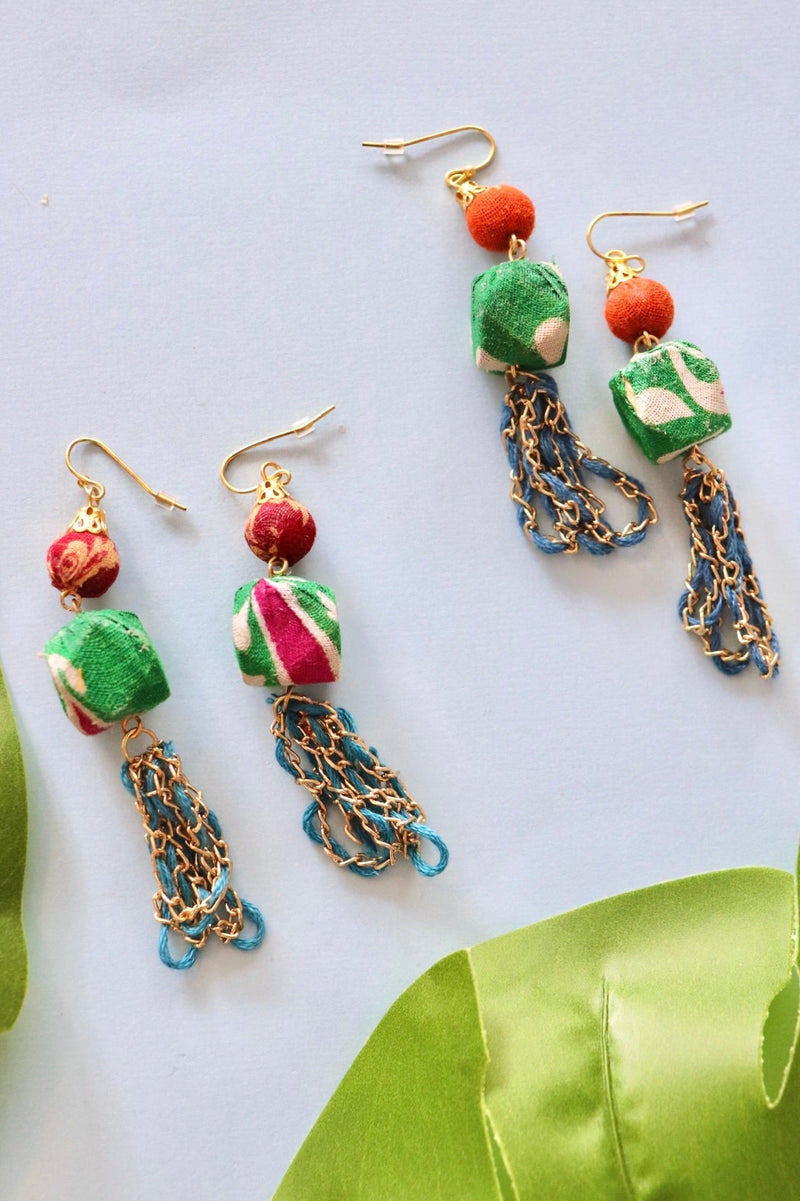 Handmade "Vivi" Drop Earrings Wild Bohemian 