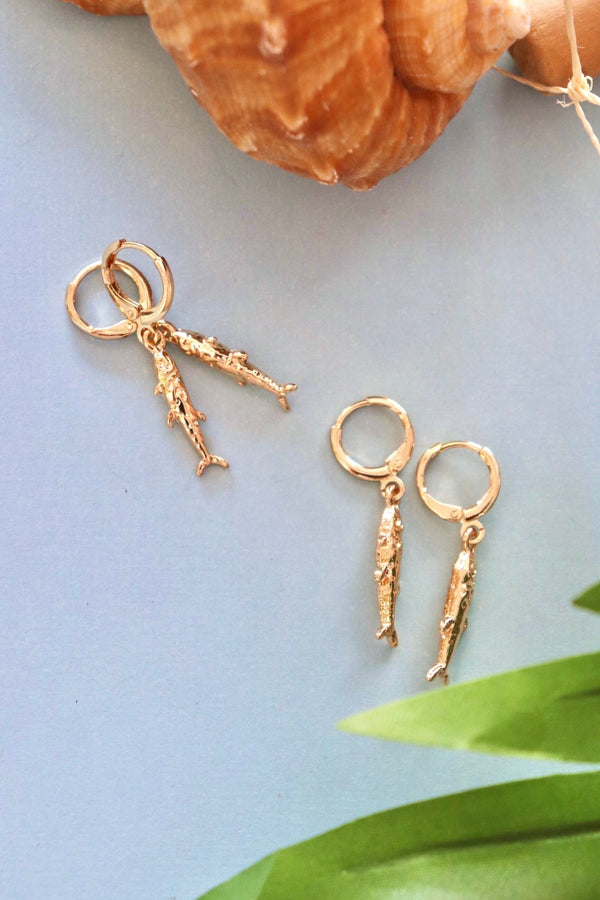 Sea Life Huggie Hoop Earrings Wild Bohemian 