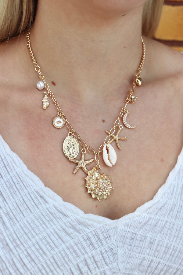 Shell Searcher Charm Necklace Wild Bohemian 