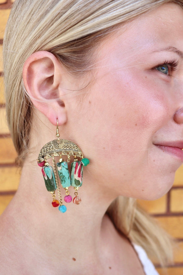 Handmade "Phoebe" Dangle Earrings Wild Bohemian 