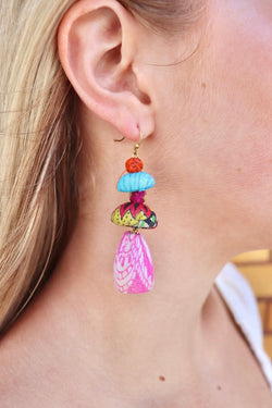Handmade "Delilah" Dangle Earrings Wild Bohemian B 