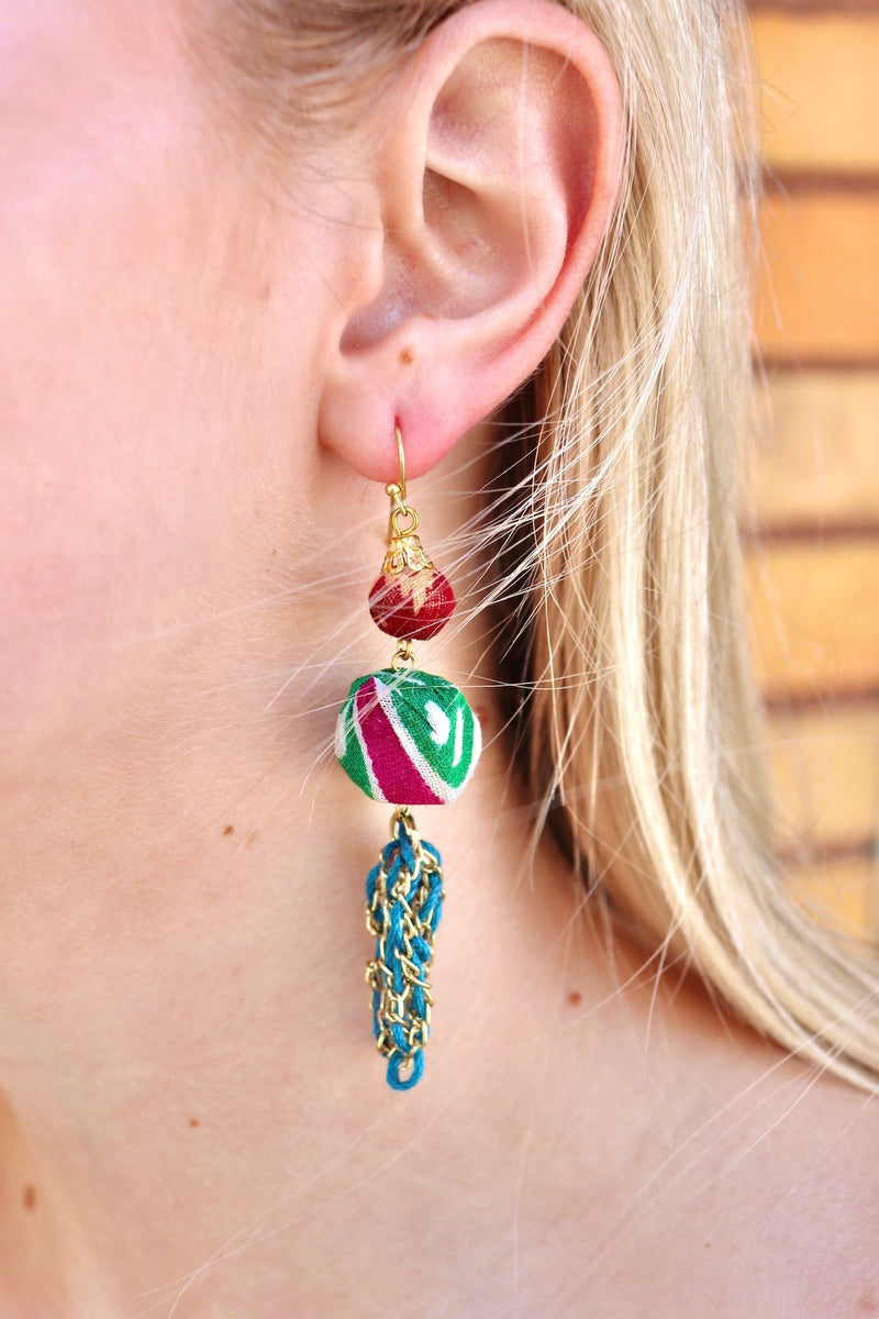 Handmade "Vivi" Drop Earrings Wild Bohemian 