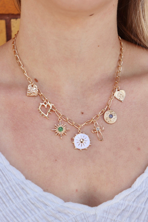 Sunburst Charm Necklace Wild Bohemian 
