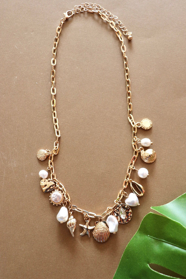 Sea Breeze Charm Necklace NECKLACES Josslyn 