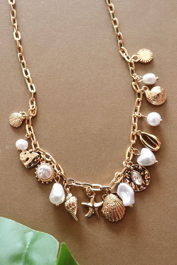 Sea Breeze Charm Necklace NECKLACES Josslyn 