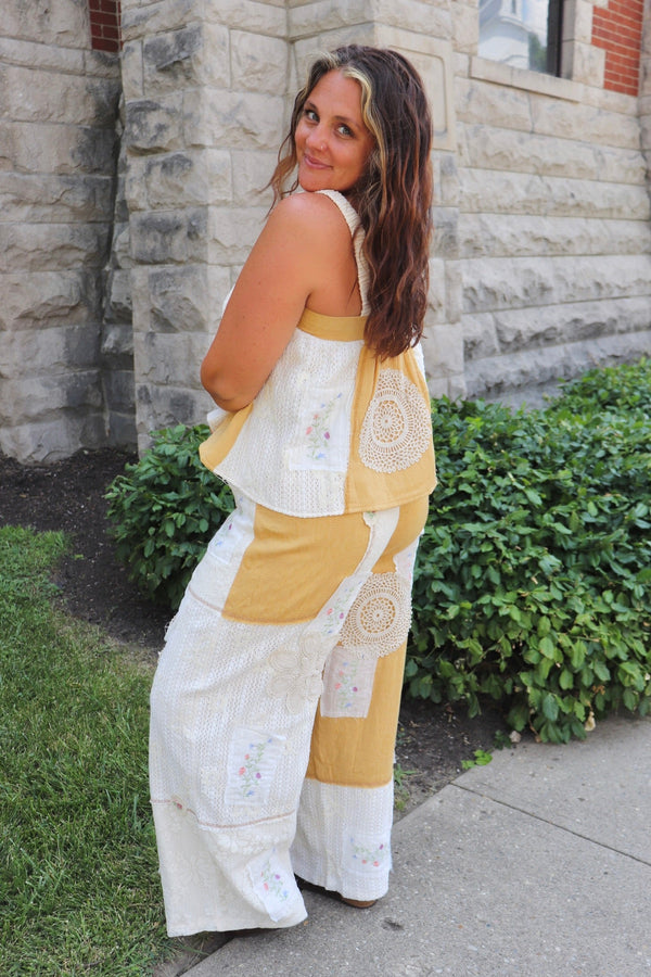Giselle Crochet Set in Golden SET POL 