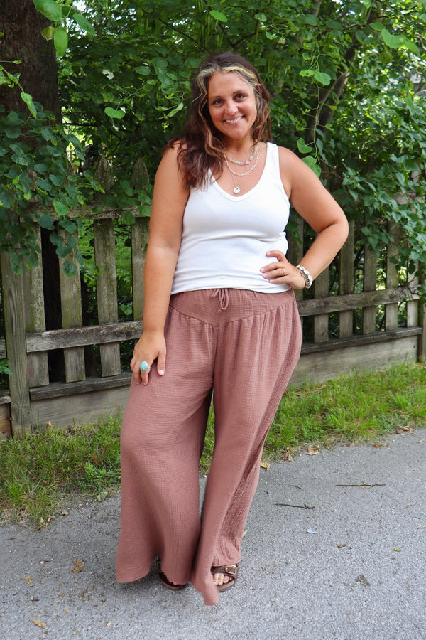 Brenna Wide Legs Pants PANTS BUCKETLIST LARGE 