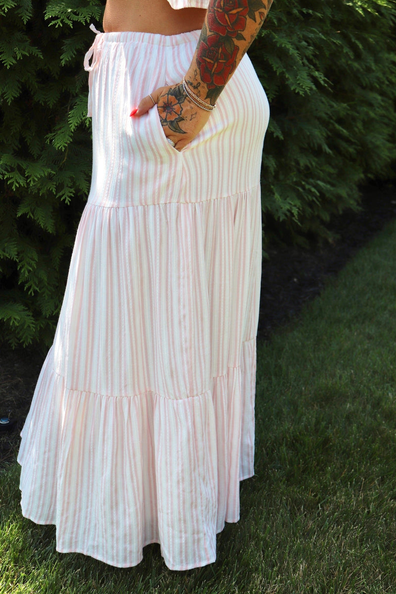 Kaci Striped Maxi Skirt SKIRT POLYGRAM 
