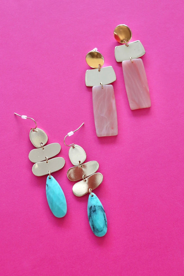Acrylic Geo Drop Earrings EARRINGS Josslyn 