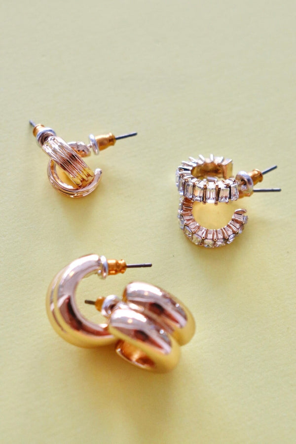 Baguette Huggie Earrings EARRINGS Josslyn 