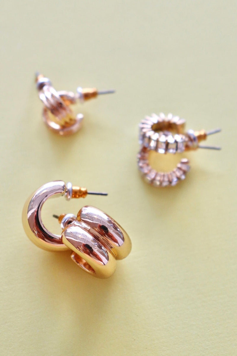 Baguette Huggie Earrings EARRINGS Josslyn 