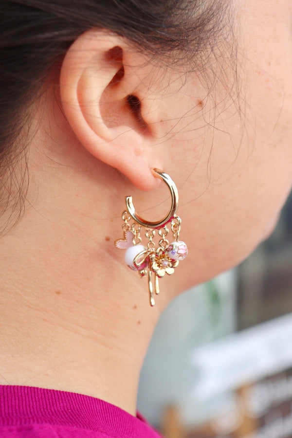Pia Charm Hoop Earrings EARRINGS Josslyn 