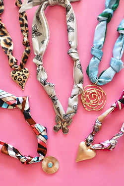 Bandana Scarf Pendant Necklace NECKLACES Josslyn 