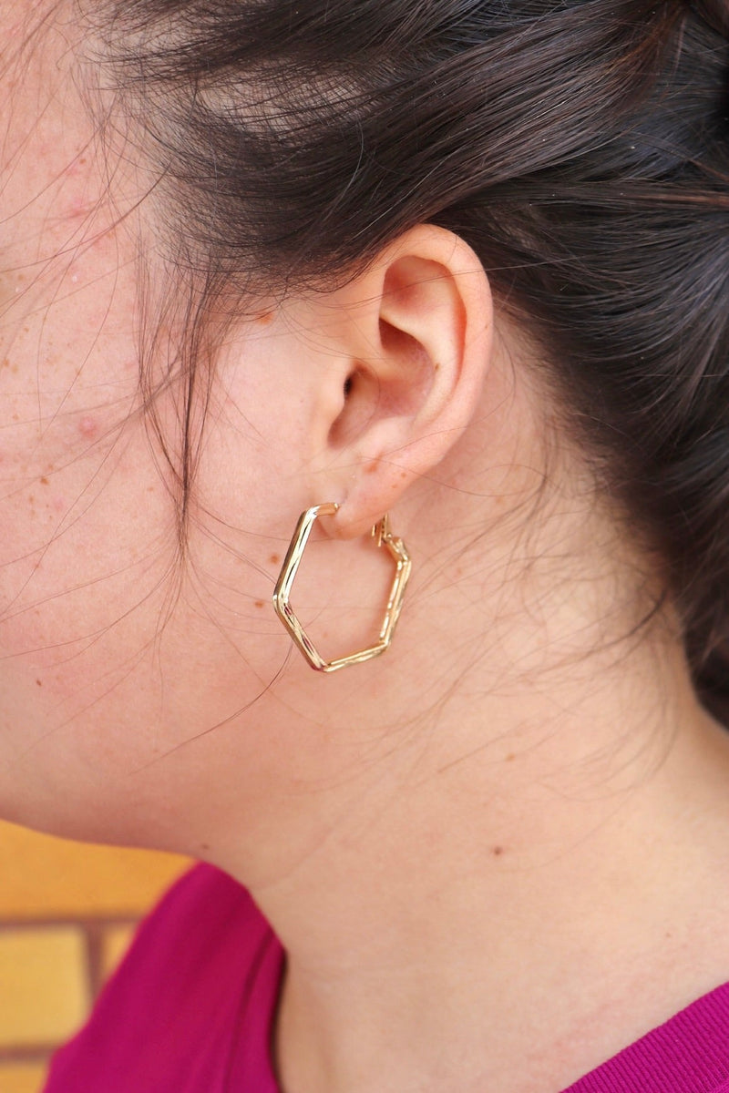 Gold Hoop Earrings EARRINGS Josslyn STYLE C 