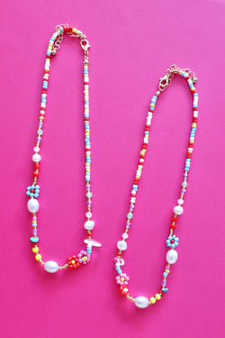 Pearl & Daisy Beaded Necklace NECKLACES Josslyn 