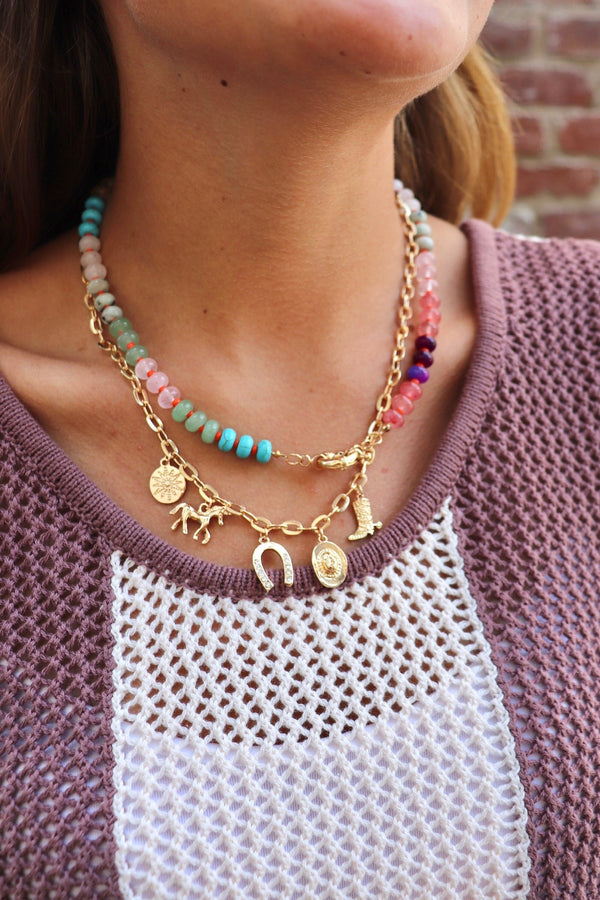 Natural Stone Toggle Necklace NECKLACES Josslyn 