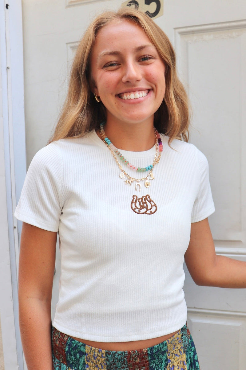 Horseshoe Baby Tee TOPS POLYGRAM 
