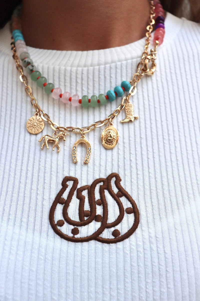 Horseshoe Baby Tee TOPS POLYGRAM 