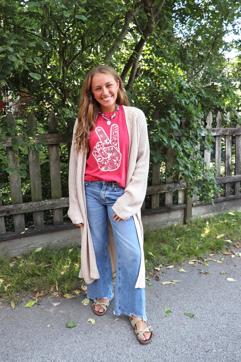 Charlie Knit Duster in Boho Beige OUTERWEARS POL 