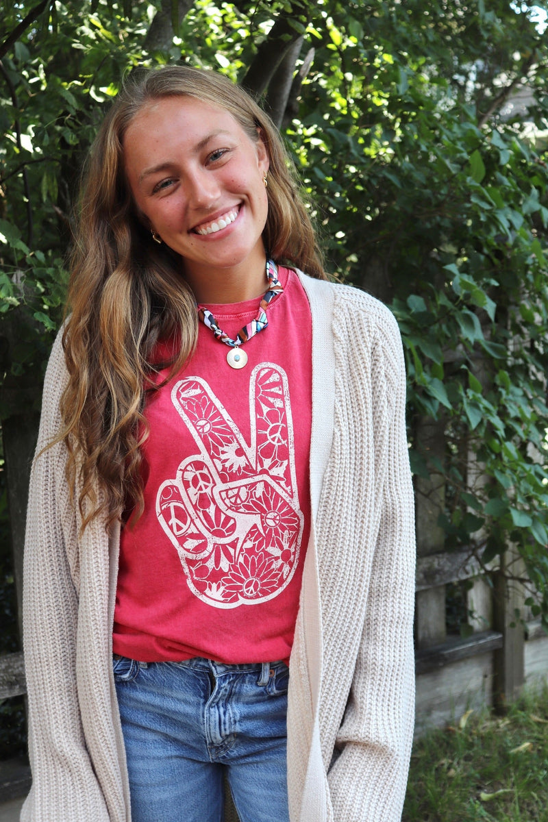 Peace Graphic Tank TOPS HRTandLOVE 