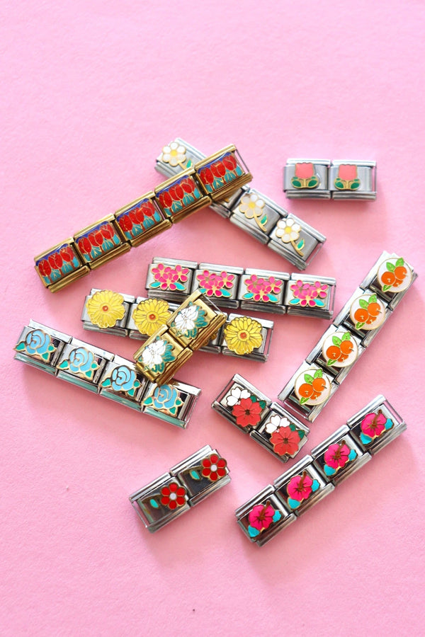 Italian Charms | FLOWERS ITALIAN CHARM BAR LAMOON 