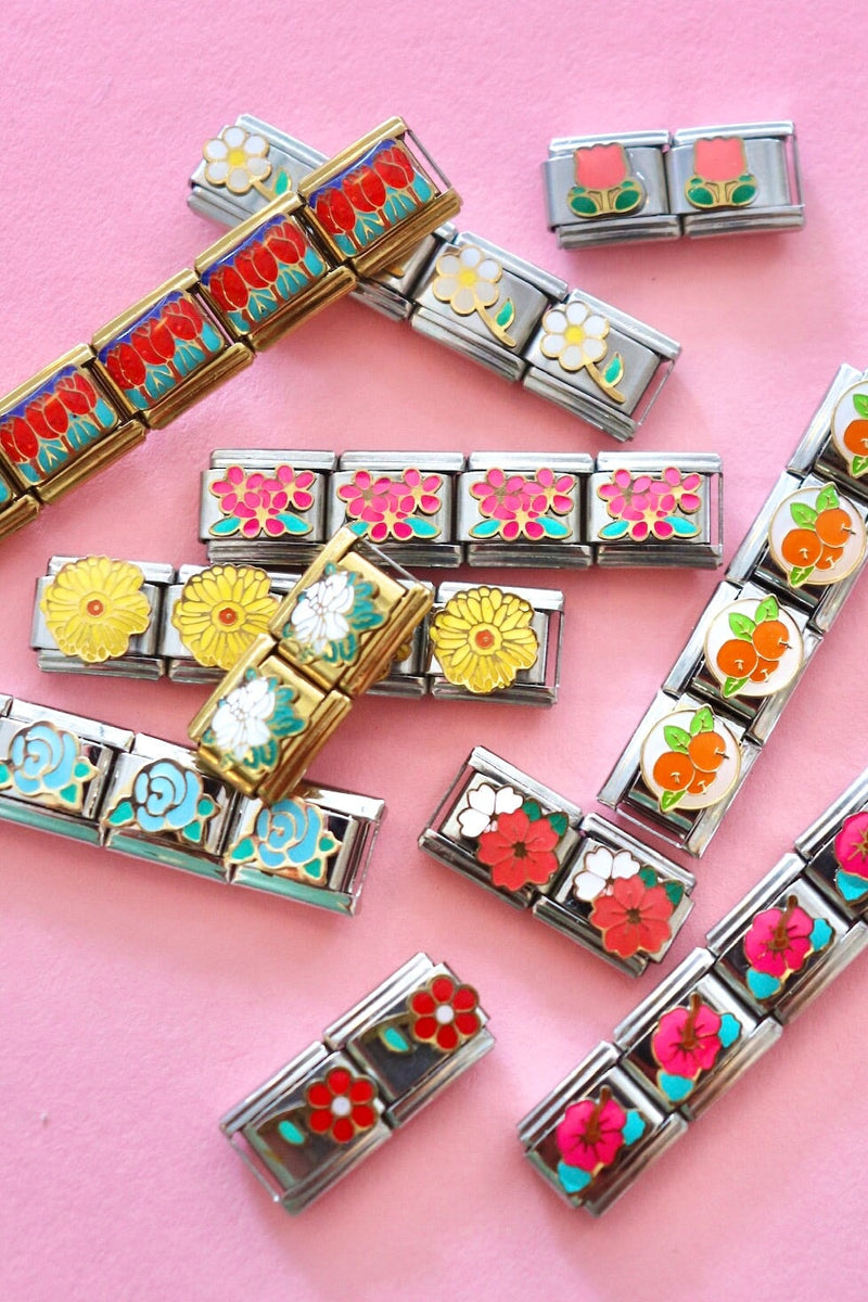 Italian Charms | FLOWERS ITALIAN CHARM BAR LAMOON 