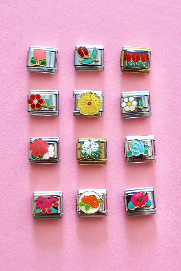 Italian Charms | FLOWERS ITALIAN CHARM BAR LAMOON 