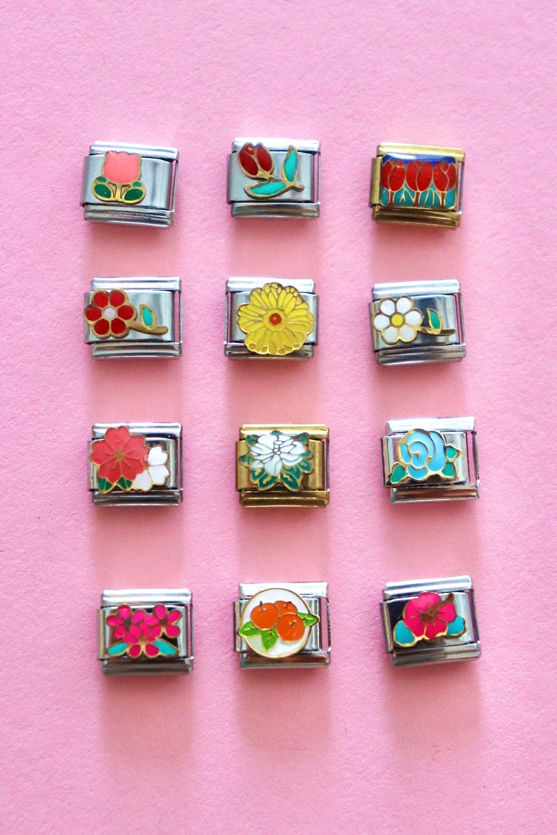 Italian Charms | FLOWERS ITALIAN CHARM BAR LAMOON 