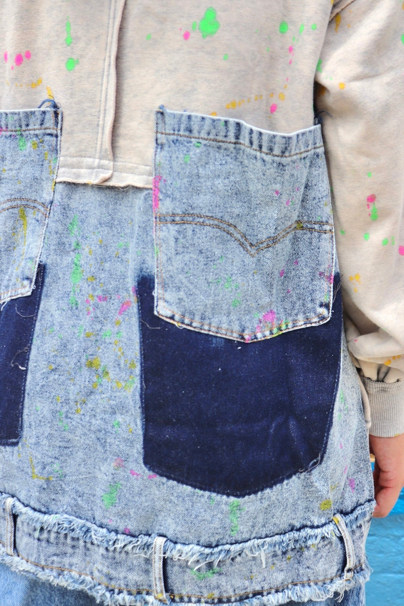 Paint Splatter Oversized Hoodie OUTERWEARS OLI & HALI 