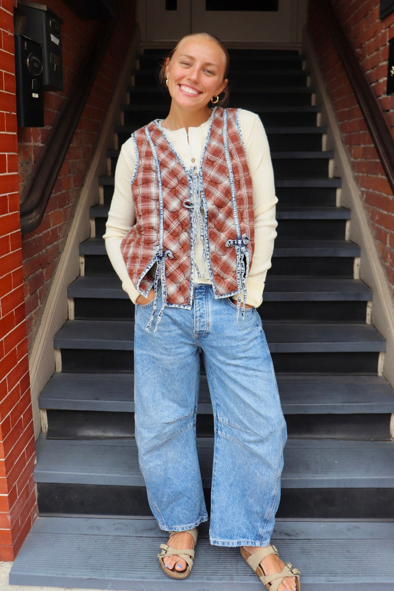 Rachel Plaid Quilted Vest OUTERWEARS OLI & HALI 