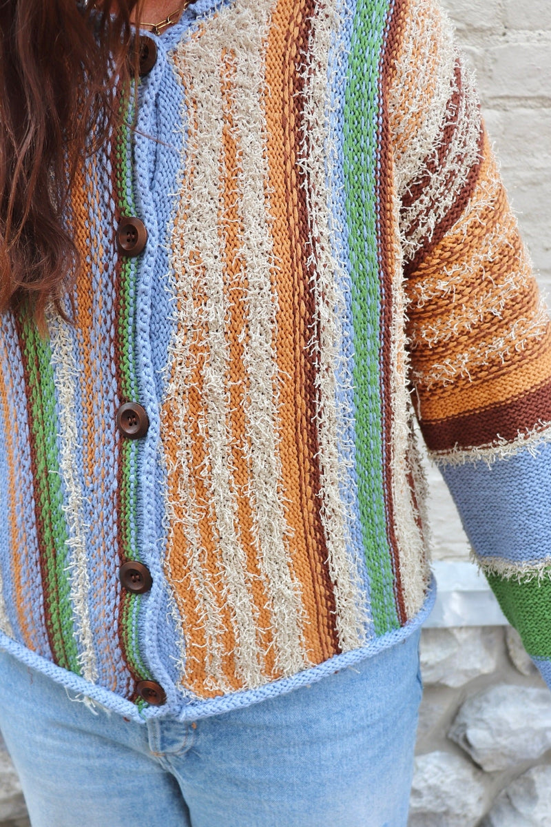 Senna Stripe Cardigan OUTERWEARS EESOME 