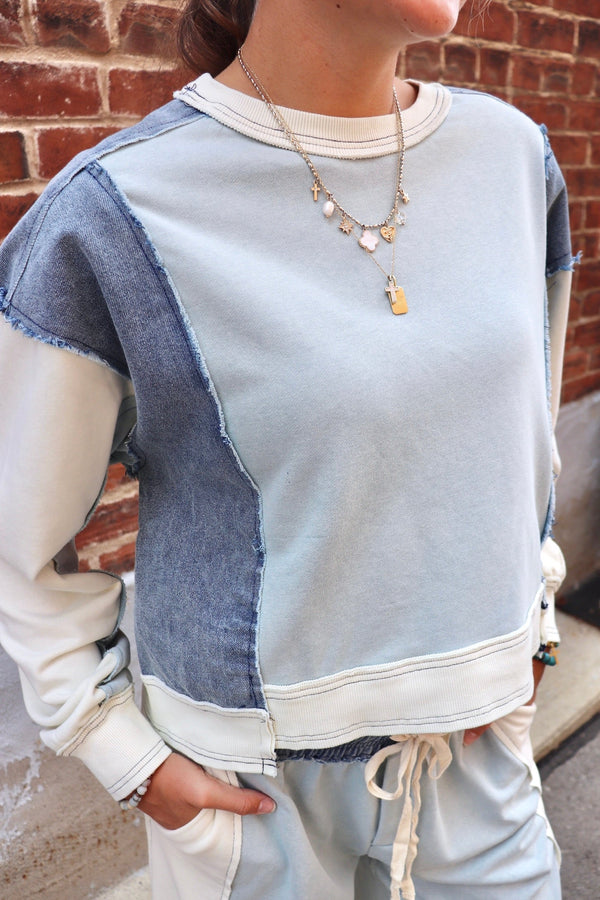 Wren Cozy Denim Pullover Wild Bohemian 