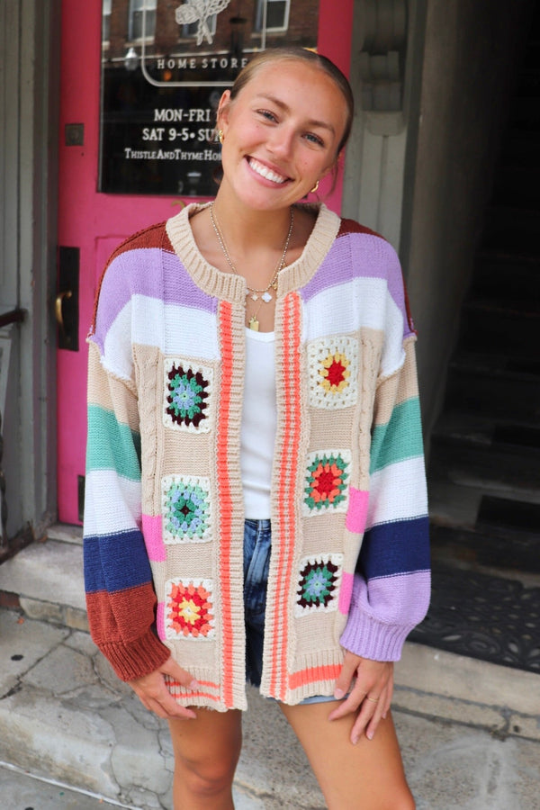 Aimee Granny Square Cardigan OUTERWEARS POL 