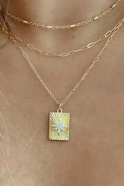 14k Gold Filled Starburst Necklace Wild Bohemian 