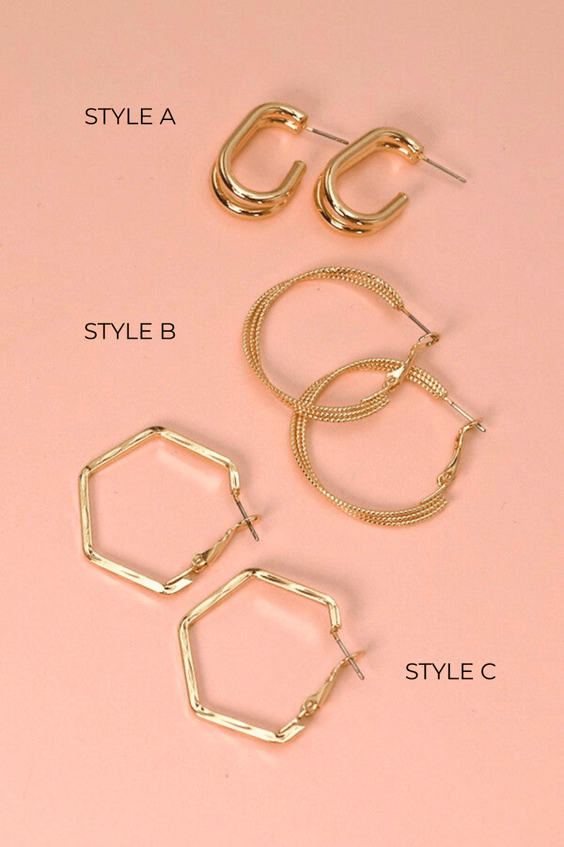 Gold Hoop Earrings EARRINGS Josslyn 