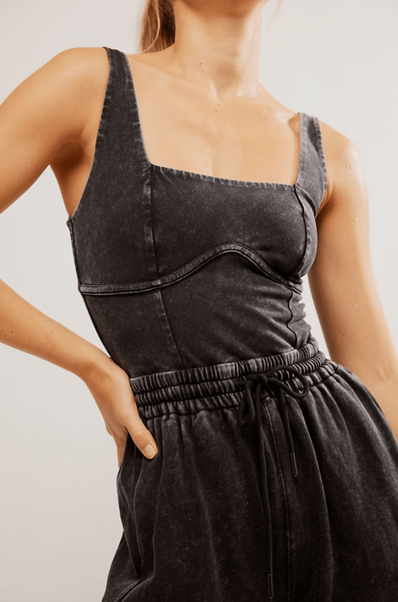 Inbound Onesie in Black - Free People JUMPSUIT Free People 
