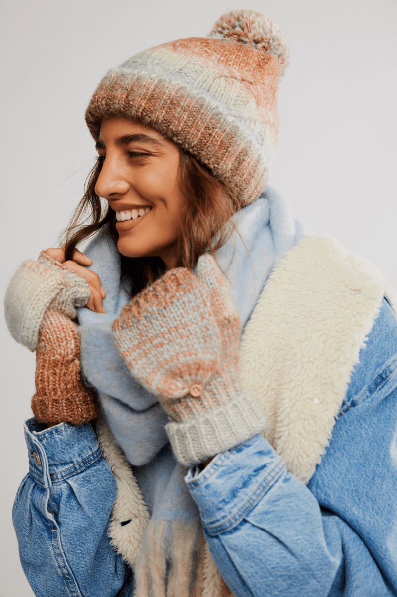 Rainbow Run Hat & Gloves Set WINTER WEAR Free People 