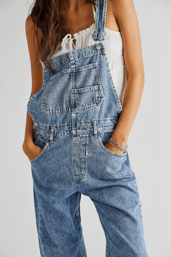 FREE PEOPLE Ziggy Overalls in Powder Blue - RESTOCKED Wild Bohemian 