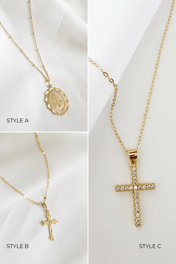 Gold Filled Cross Necklaces - 3 Styles Wild Bohemian 